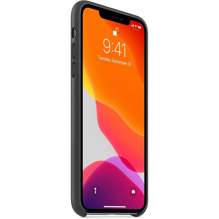 Étui en cuir iPhone 11 Pro Max noir