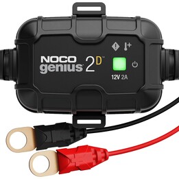 NOCO GENIUS2D: 2A 12V, cargador de batería inteligente, protección contra sobrecarga y compensación térmica, para baterías de pl
