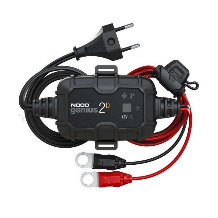 NOCO GENIUS2D : Chargeur de batterie intelligent 2A 12V, protection contre les surcharges et compensation thermique, pour batter
