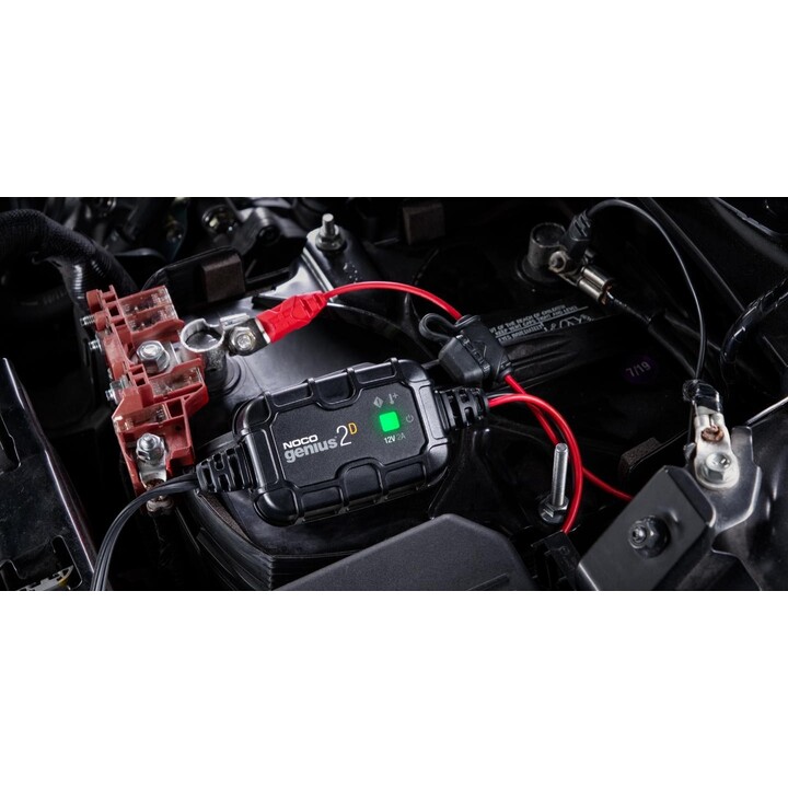 NOCO GENIUS2D : Chargeur de batterie intelligent 2A 12V, protection contre les surcharges et compensation thermique, pour batter