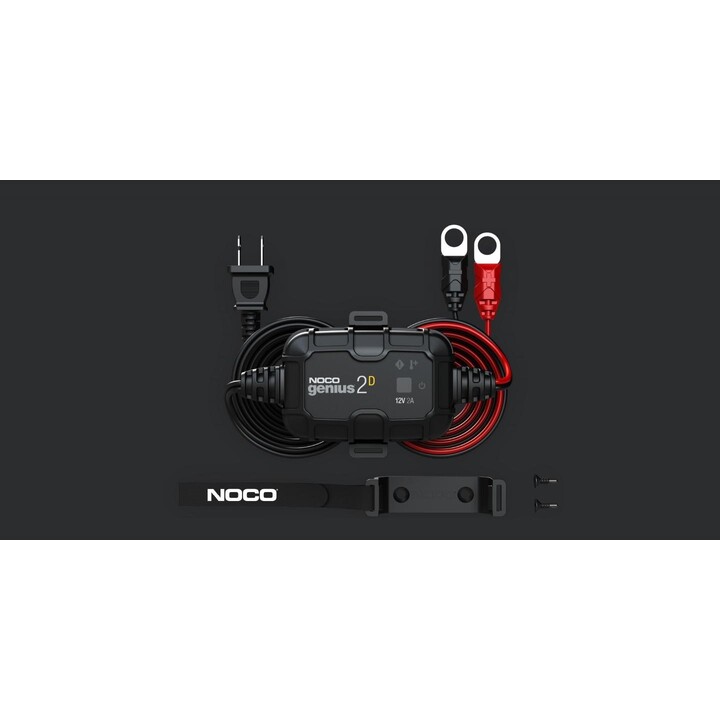 NOCO GENIUS2D : Chargeur de batterie intelligent 2A 12V, protection contre les surcharges et compensation thermique, pour batter