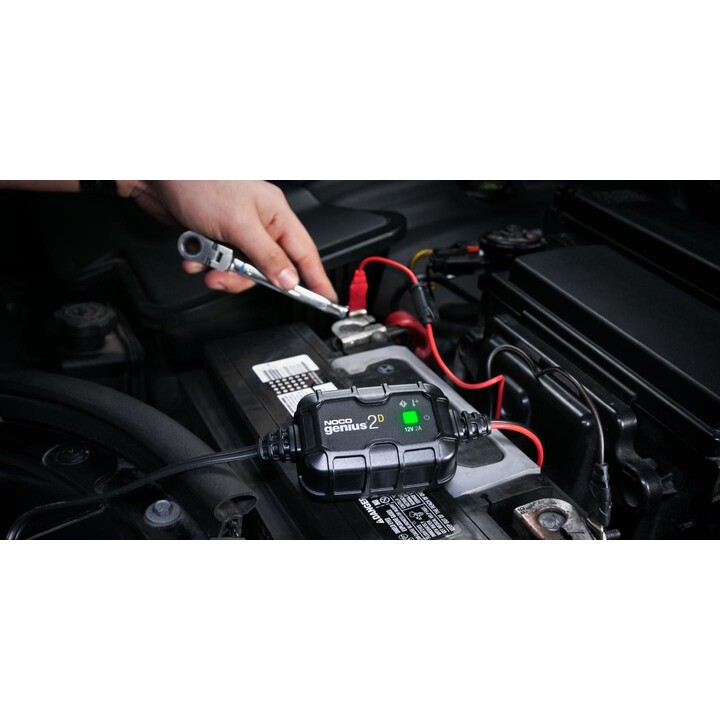 NOCO GENIUS2D : Chargeur de batterie intelligent 2A 12V, protection contre les surcharges et compensation thermique, pour batter