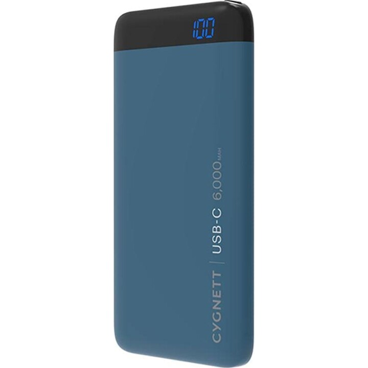 Batería externa ChargeUp Pro de 6000 mAh y 15 W con USB-C - Color verde azulado