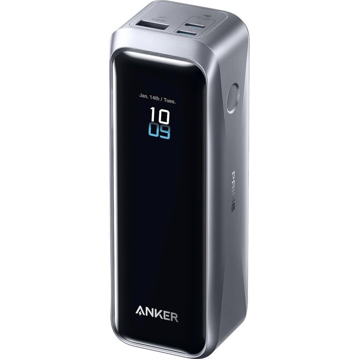 Anker Prime Dual USB-C + USB-A Cargador Rápido Power Bank 20.000mAh Plata