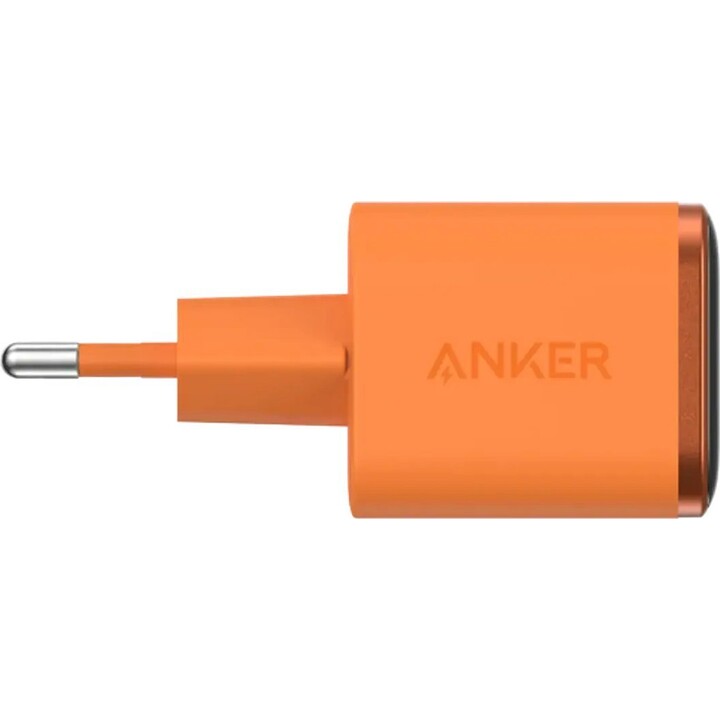Anker Nano USB-C Cargador Rápido 45W con Display Naranja