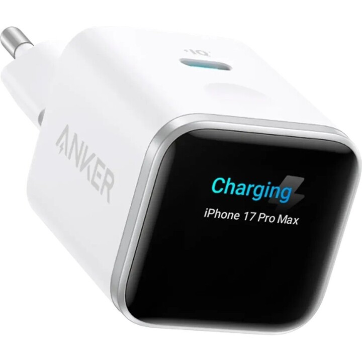 Anker Nano USB-C Cargador Rápido 45W con Display Blanco