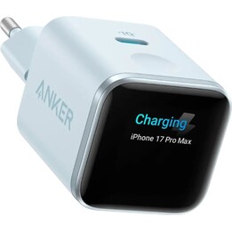 Anker Nano USB-C Cargador Rápido 45W con Display Azul Claro