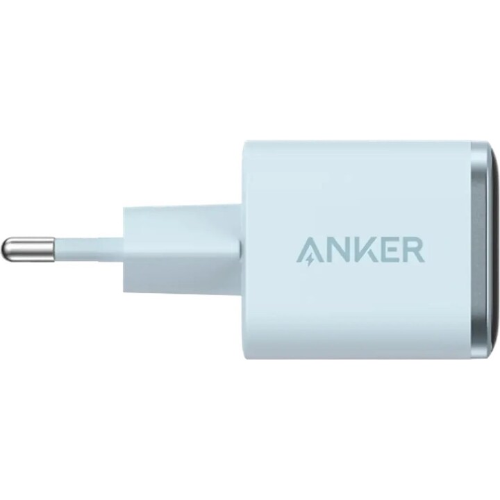 Anker Nano USB-C Cargador Rápido 45W con Display Azul Claro