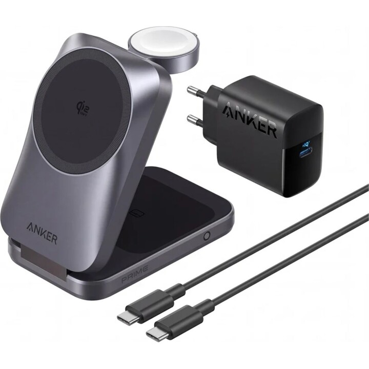 Anker Prime MagGo 3-In-1 Wireless Charger 25W Black