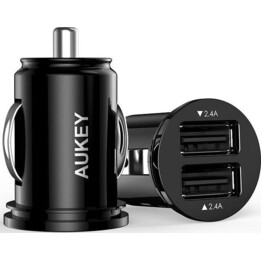 Cargador de coche ultrarrápido CC-S1 con 2 puertos USB, AiPower, 4,8 A, 24 W.