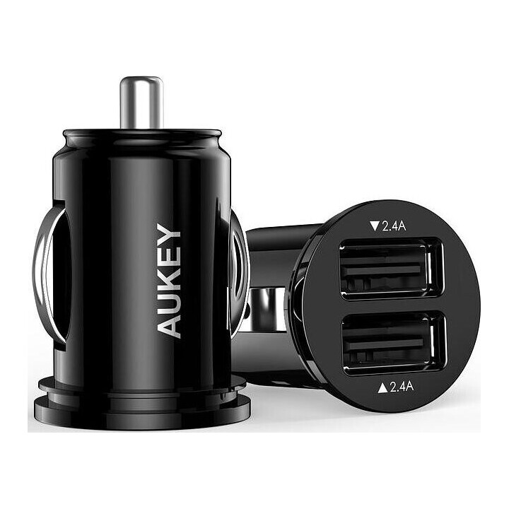 Cargador de coche ultrarrápido CC-S1 con 2 puertos USB, AiPower, 4,8 A, 24 W.