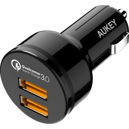Cargador de coche ultrarrápido CC-T8 2xUSB 3.0 6A 36W + cable micro USB de 1m