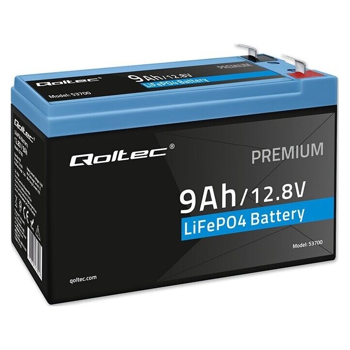 LiFePO4 battery 12.8V, 9Ah, 115.2Wh, BM