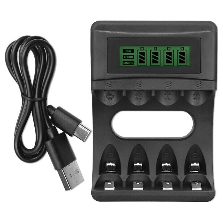 Cargador de baterías para Ni MH tipo R03 AAA R6 AA | 1800mA