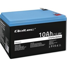 Batería de fosfato de hierro y litio LiFePO4 | 12,8 V | 10 Ah | 128 Wh | BMS