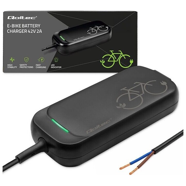 Cargador para bicicleta eléctrica 36V 42V 2A sin enchufe