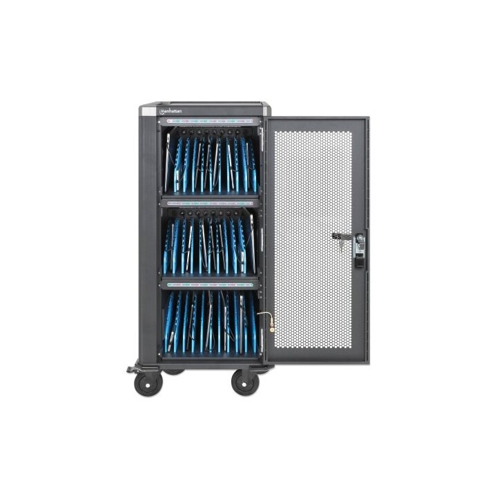 Manhattan Carro de carga USB-C para 30 dispositivos, 30 W por puerto, iPad hasta 13", MacBook Air hasta 13" y Chromebo
