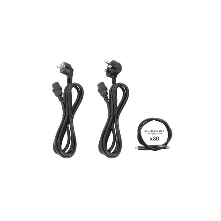 Manhattan Carro de carga USB-C para 30 dispositivos, 30 W por puerto, iPad hasta 13", MacBook Air hasta 13" y Chromebo