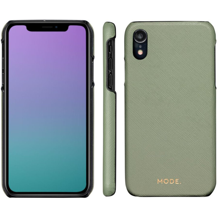 dbramante1928 New York funda tipo folio para iPhone XR de cuero saffiano verde oliva