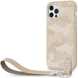 Funda delgada con correa de muñeca Altra para iPhone 12/12 Pro (SnapToª) - Beige