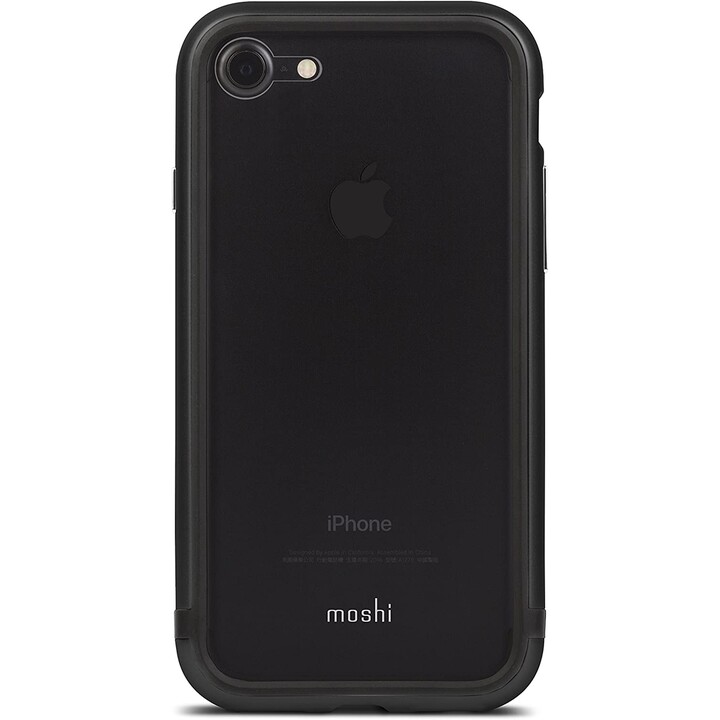 Luxe - funda protectora de metal para iPhone 8/7 / SE - Negro