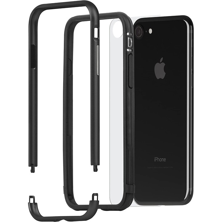 Luxe - funda protectora de metal para iPhone 8/7 / SE - Negro