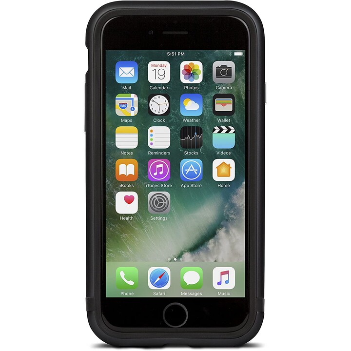 Luxe - funda protectora de metal para iPhone 8/7 / SE - Negro