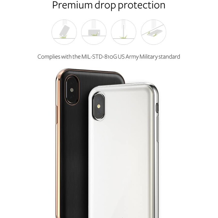 iGlaze - funda ultradelgada a presión para iPhone XS / X - Armor Black