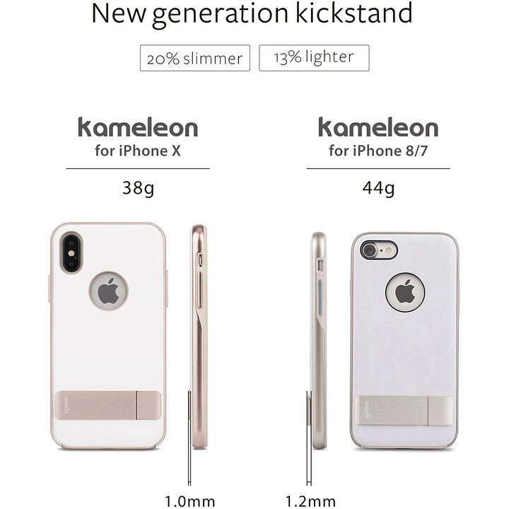 Kameleon para iPhone XS / X - funda con soporte - Ivory Blanco