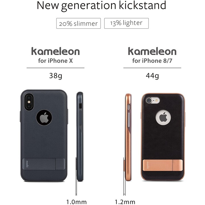 Kameleon para iPhone XS / X - estojo com suporte - azul meia-noite
