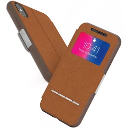 SenseCover para iPhone XS / X - estuche rígido / carcasa sensible al tacto - Marrón Caramelo