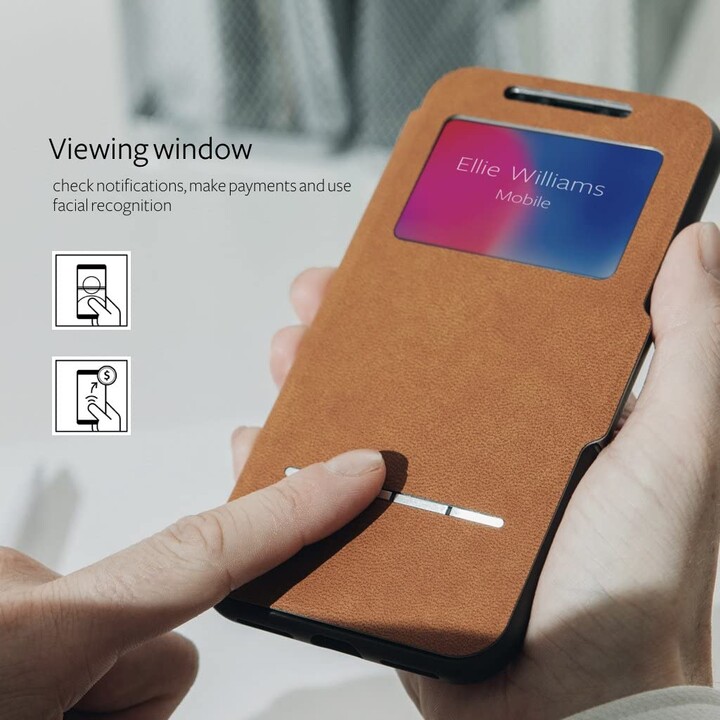 SenseCover para iPhone XS / X - estuche rígido / carcasa sensible al tacto - Marrón Caramelo