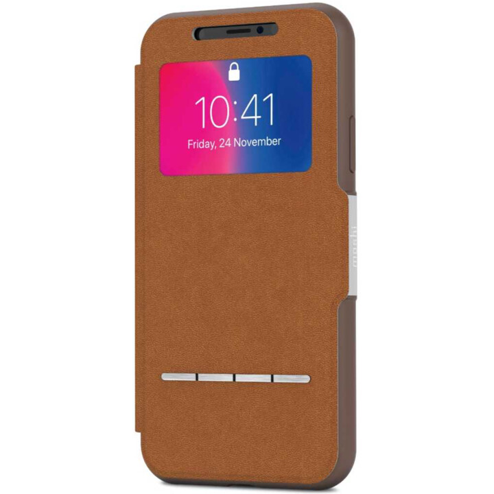 SenseCover para iPhone XS / X - estuche rígido / carcasa sensible al tacto - Marrón Caramelo