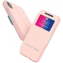 SenseCover para iPhone XS / X - estuche rígido con cubierta sensible al tacto - Luna Pink