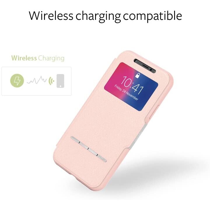 SenseCover para iPhone XS / X - estuche rígido con cubierta sensible al tacto - Luna Pink