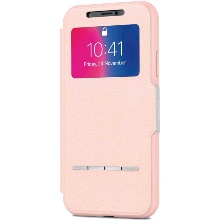 SenseCover para iPhone XS / X - estuche rígido con cubierta sensible al tacto - Luna Pink