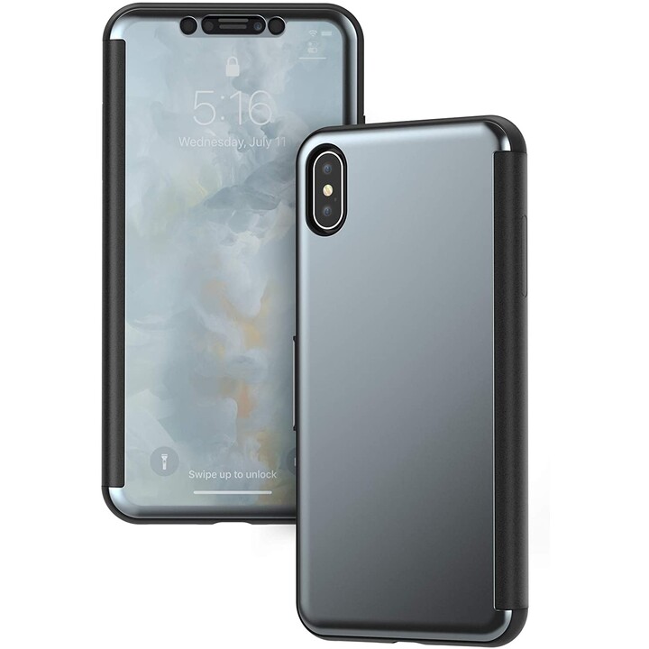 StealthCover pour iPhone XS Max - Coque métallique - Gris Gunmetal