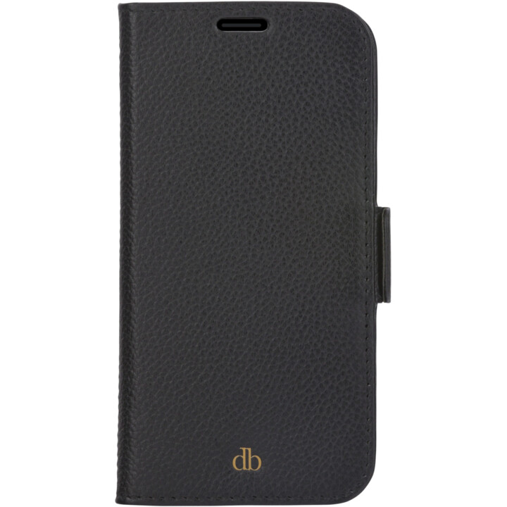 New York - iPhone 13 Pro 6.1" - Night Black - full grain pebbled leather cover