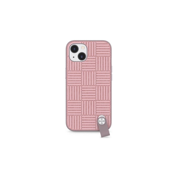 Moshi Altra funda para iPhone 13 texturizada con correa de muñeca rosa