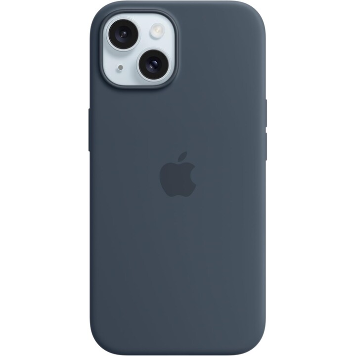 Apple Silicone Case with MagSafe Storm Blue, for iPhone 15, MT0N3ZM/A
