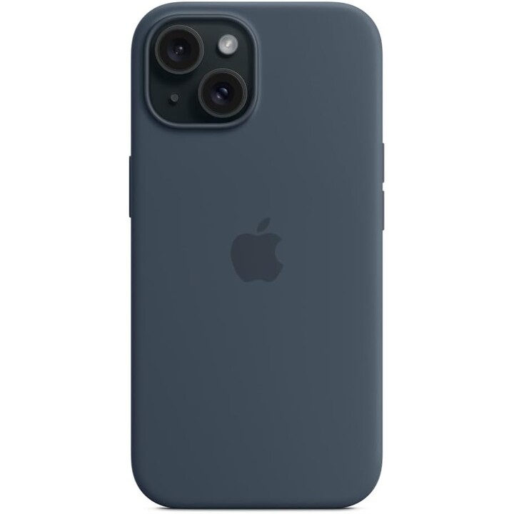 Apple Silicone Case with MagSafe Storm Blue, for iPhone 15, MT0N3ZM/A