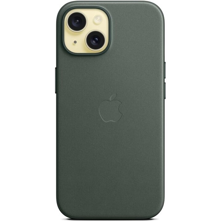 Coque Apple pour iPhone 15 Magsafe à feuilles persistantes finement tissées