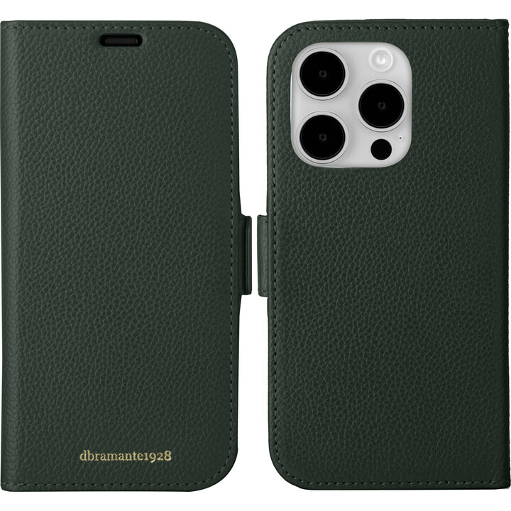 New York - Portafoglio in pelle 2 in 1 per iPhone 15 Pro Max - Evergreen