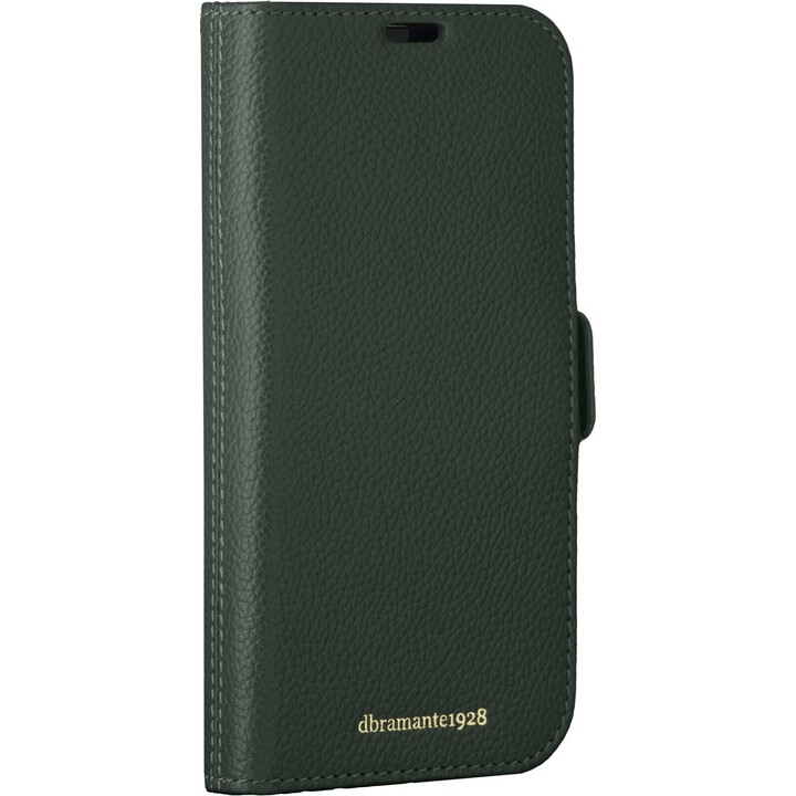 New York - 2-in-1 Leather Wallet for iPhone 15 - Evergreen