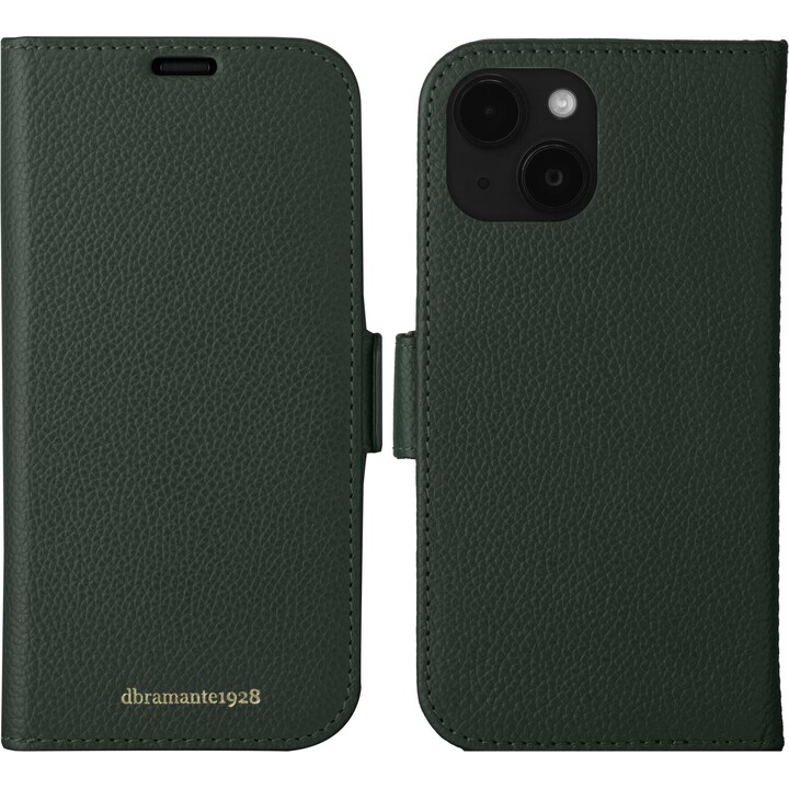 New York - 2-in-1 Leather Wallet for iPhone 15 - Evergreen