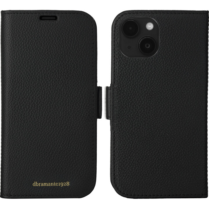 New York – 2-in-1-Leder-GeldbörsefüriPhone 15 Plus – Nacht Schwarz