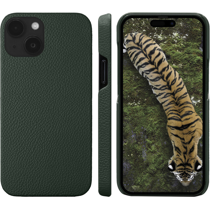 Nova York - Carteira de Couro 2 em 1 para iPhone 15 Plus - Evergreen