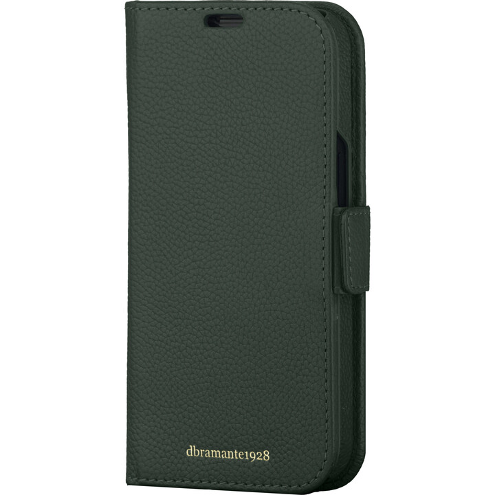 New York - 2-in-1 Leather Wallet for iPhone 15 Pro - Evergreen
