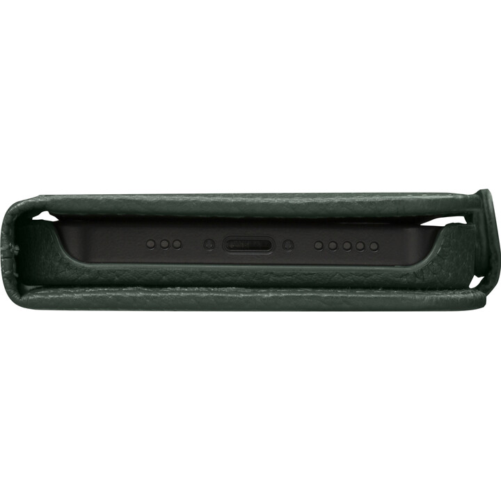 New York - 2-in-1 Leather Wallet for iPhone 15 Pro - Evergreen