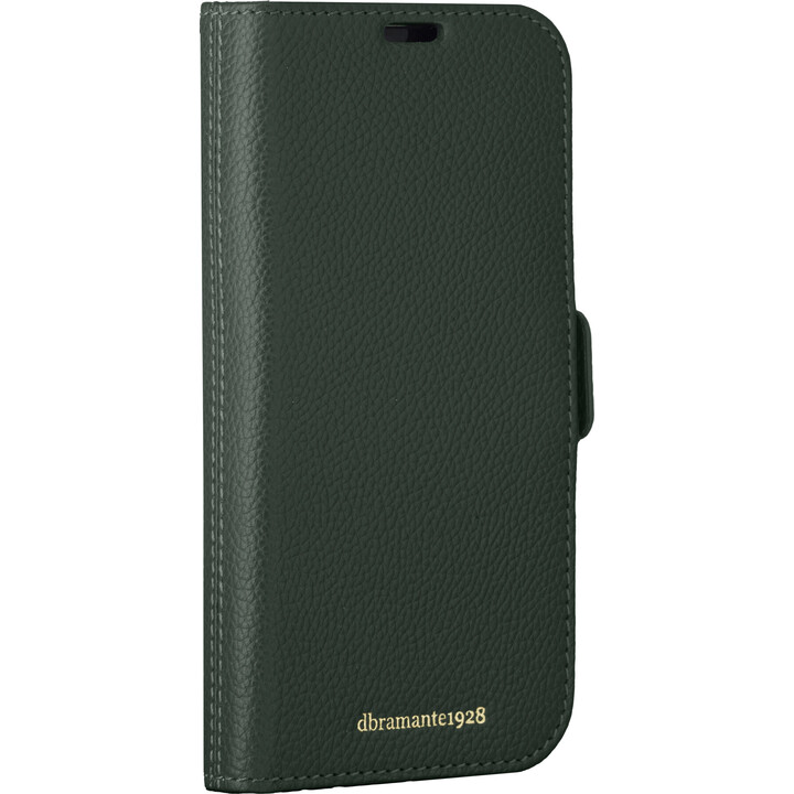New York - 2-in-1 Leather Wallet for iPhone 15 Pro - Evergreen
